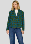 Rabe Houndstooth Blazer Jacket, Green & Blue