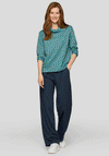 Rabe Geometric Collar Detail Sweater, Blue