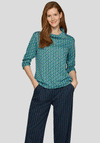 Rabe Geometric Collar Detail Sweater, Blue