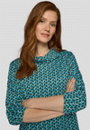 Rabe Geometric Collar Detail Sweater, Blue