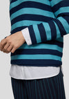 Rabe Striped Print Sweater, Blue Mutli