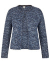 Rabe Metallic Knit Cardigan, Blue