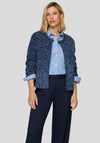 Rabe Metallic Knit Cardigan, Blue