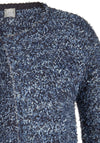 Rabe Metallic Knit Cardigan, Blue