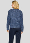 Rabe Metallic Knit Cardigan, Blue
