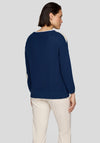 Rabe Wavy Print Jumper, Navy