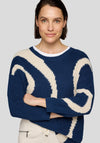 Rabe Wavy Print Jumper, Navy