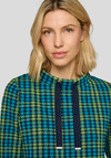 Rabe Houndstooth Drawstring Sweatshirt, Navy