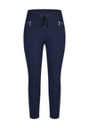 Rabe Zipped Slim Leg Trousers, Navy