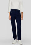 Rabe Zipped Slim Leg Trousers, Navy