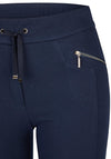 Rabe Zipped Slim Leg Trousers, Navy