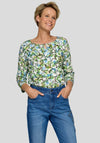 Rabe Star Print Top, Green Multi