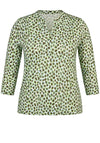 Rabe Animal Print Top, Green Multi