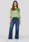 Rabe Abstract Print Top, Green Multi