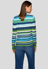 Rabe Fine Knit Striped Sweater, Blue
