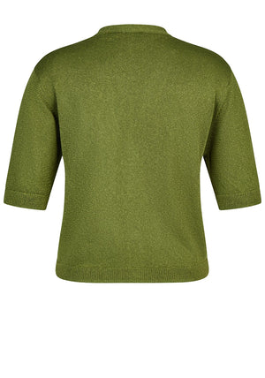 Rabe Short Sleeve Button Cardigan, Green