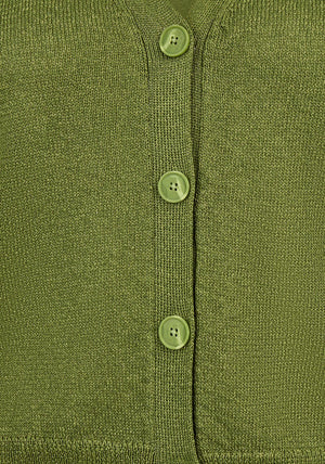 Rabe Short Sleeve Button Cardigan, Green