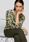 Rabe Leopard Print Blouse, Green Multi