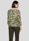 Rabe Leopard Print Blouse, Green Multi