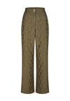 Rabe Jacquard Satin Feel Trousers, Green