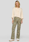 Rabe Leopard Print Straight Leg Jeans, Green