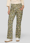 Rabe Leopard Print Straight Leg Jeans, Green