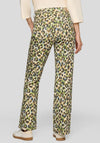 Rabe Leopard Print Straight Leg Jeans, Green