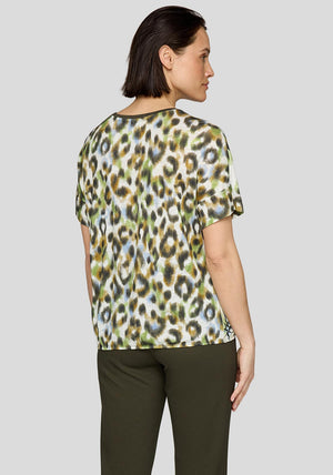 Rabe Animal Print Tarot Card T Shirt, Green Multi