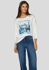 Rabe Embellished City Scape Top, White