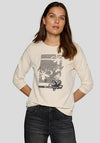 Rabe Happy Floral Print Top, Beige
