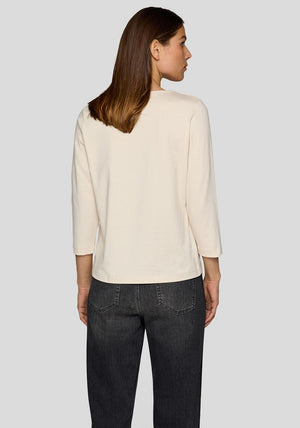 Rabe Happy Floral Print Top, Beige