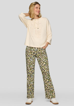 Rabe Rhinestone Embellished Sweatshirt, Cream