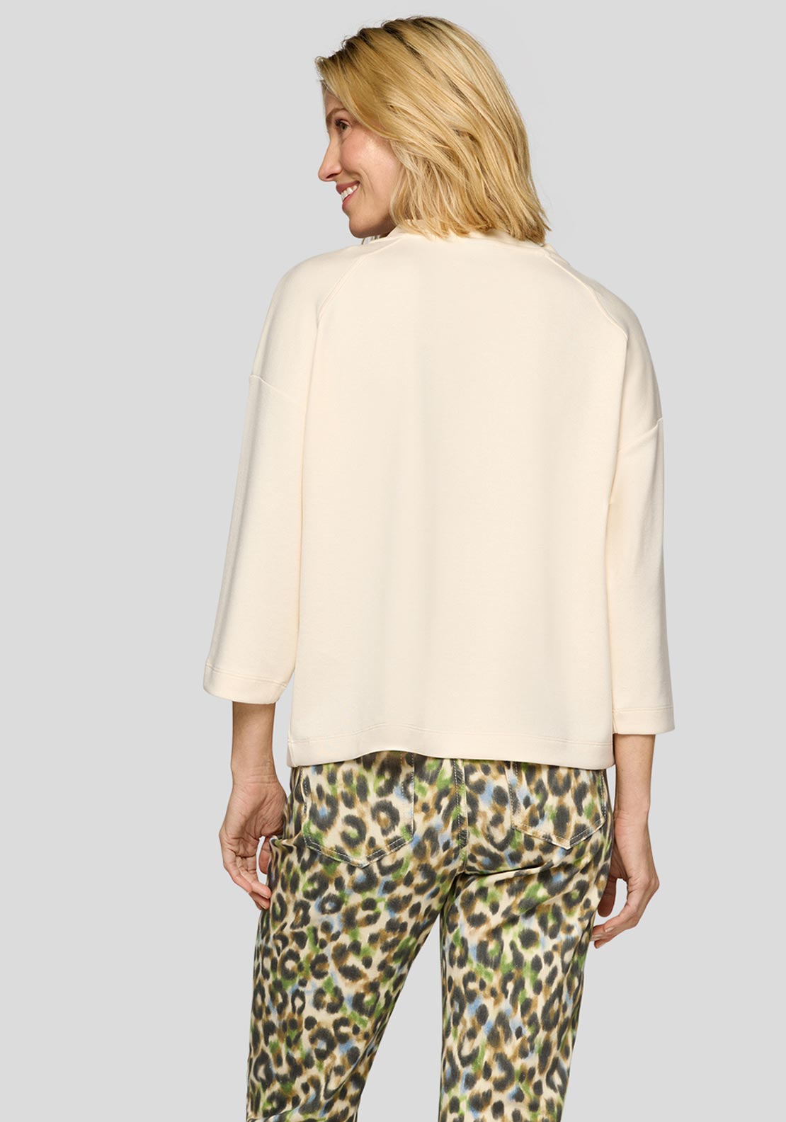 Rabe Rhinestone Embellished Sweatshirt, Cream