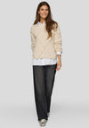Rabe Diamond Fringe Knit Jumper, Beige