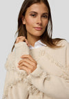 Rabe Diamond Fringe Knit Jumper, Beige