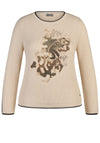 Rabe Embellished Abstract Front Jumper, Beige