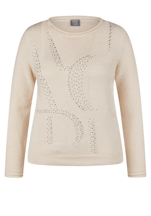 Rabe Embellished Knit Jumper, Cream