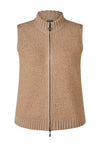 Rabe Borg Fleece Zipped Gilet, Brown