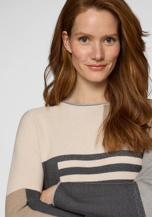 Rabe Printed Sweater, Beige Multi