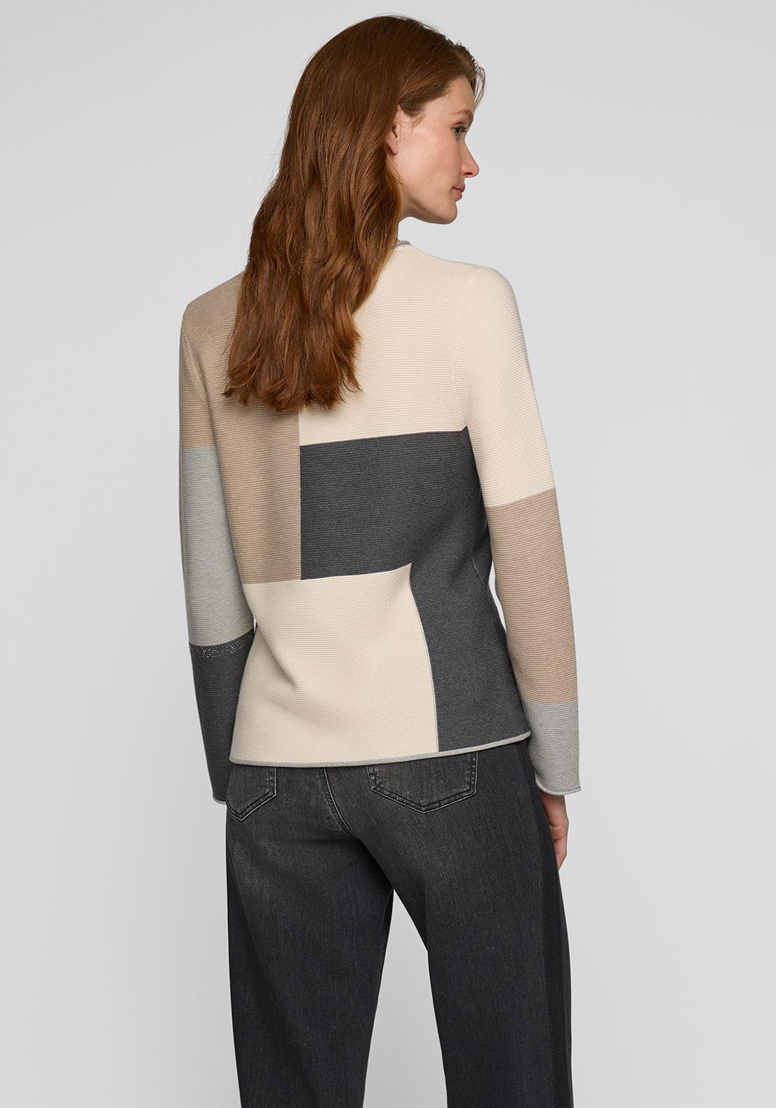 Rabe Printed Sweater, Beige Multi