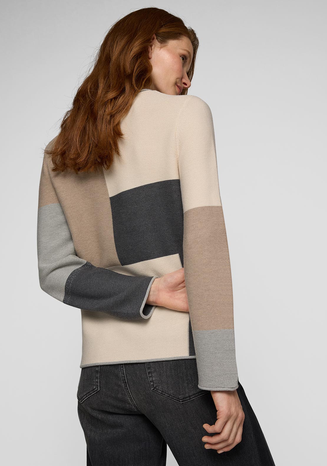Rabe Printed Sweater, Beige Multi