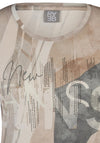 Rabe Abstract Print Embellished Top, Beige Multi