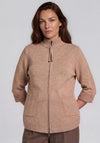Rabe Zipped Wool Blend Jacket, Brown