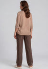 Rabe Zipped Wool Blend Jacket, Brown