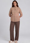 Rabe Zipped Wool Blend Jacket, Brown