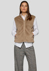 Rabe Faux Fur Zipped Gilet, Brown
