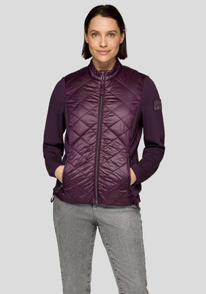 Rabe Quilted Zipped Jacket, Purple