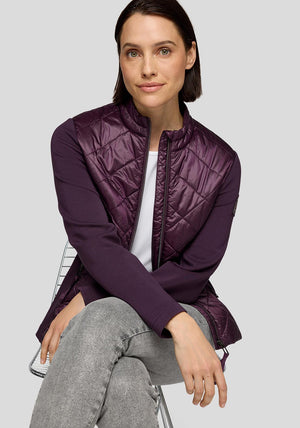 Rabe Quilted Zipped Jacket, Purple