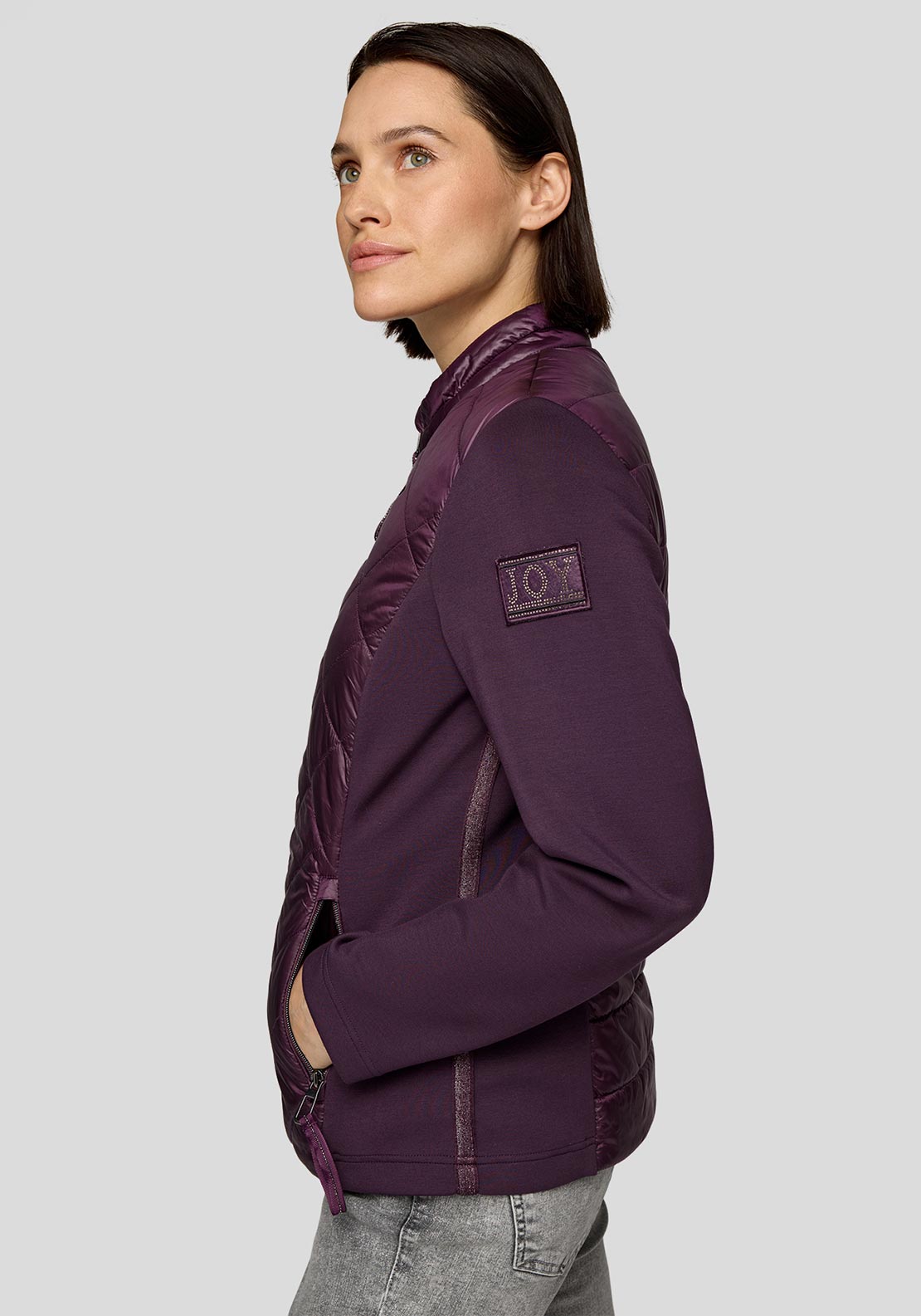 Rabe Quilted Zipped Jacket, Purple