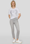 Rabe Rhinestone Text T-Shirt, White